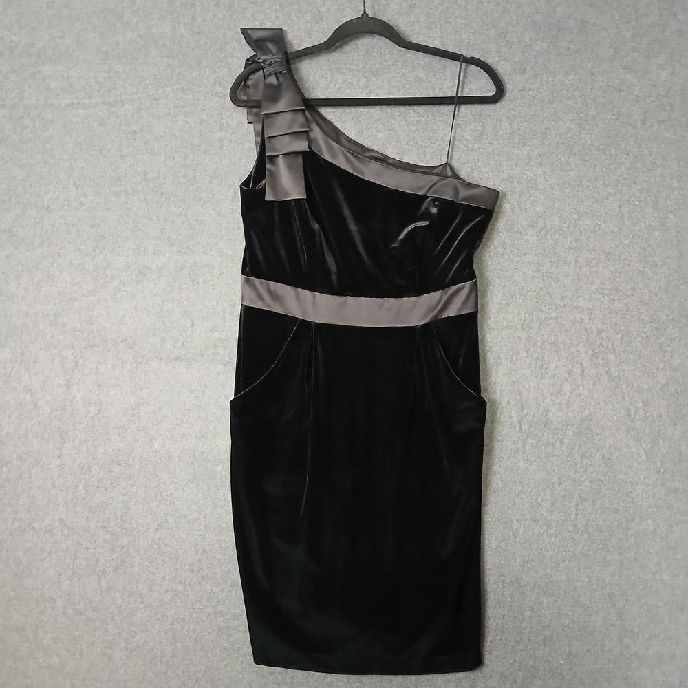 Jessica Simpson sz 12 cocktail dress chic classic retro party pockets 90s 80s